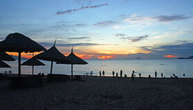 Sunrise in Nha Trang Beach, Khanh Hoa, Vietnam